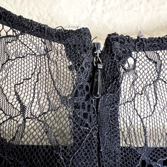 Aidan Mattox Mini Dress Women 2 Lace Cocktail Party Coquette Wedding Designer - Picture 8 of 10